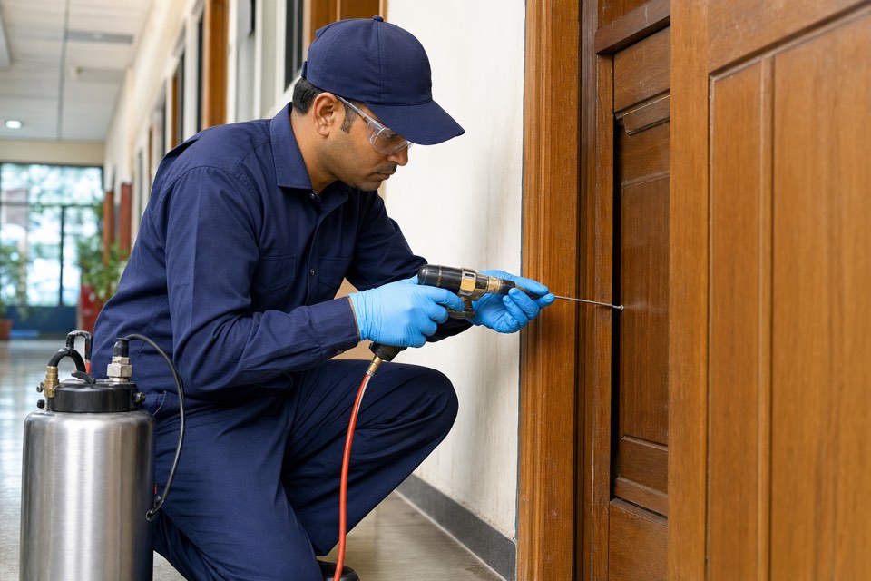 Professional institutional deemak & termite control crew for schools, hospitals, and corporate campuses