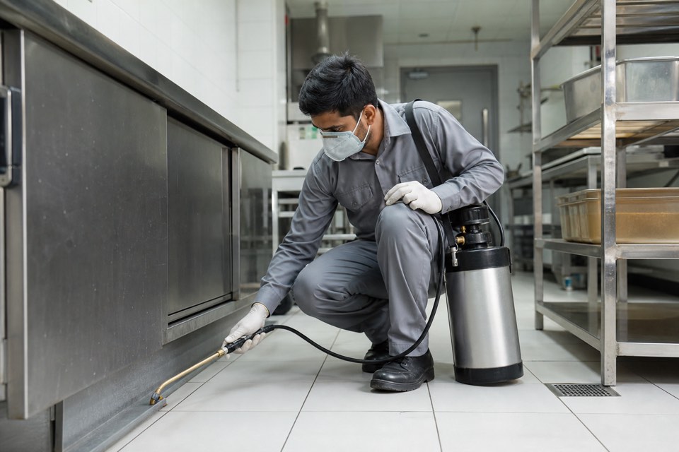 Professional institutional hospital pest control crew for schools, hospitals, and corporate campuses