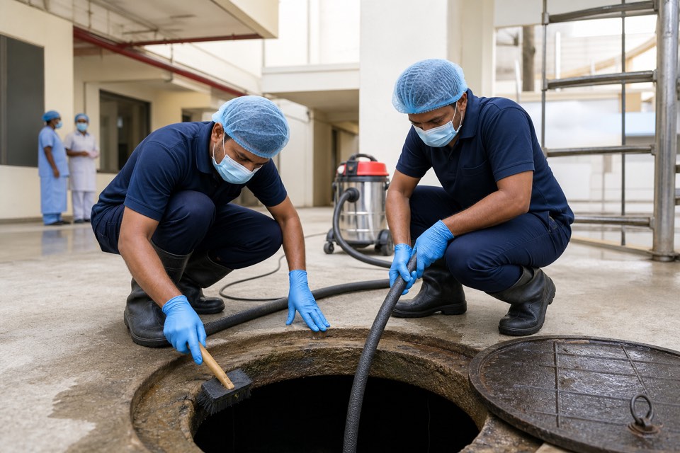 Institutional tank safai crew in Noida