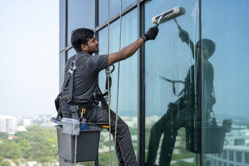 Commercial facade and exterior cleaning for institutions